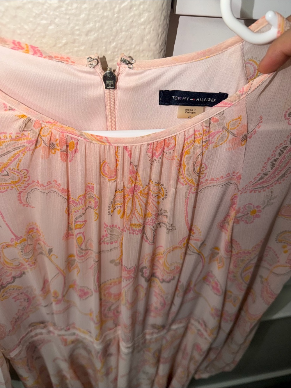 Tommy Hilfiger Light Pink Floral Pleated Maxi Skirt
